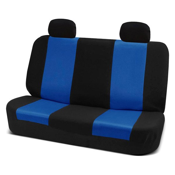  FH Group® - 2nd Row Classic Cloth 2nd Row Black & Blue Seat Covers