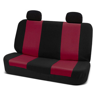 FH Group® - Classic Cloth 2nd Row Black & Burgundy Seat Covers