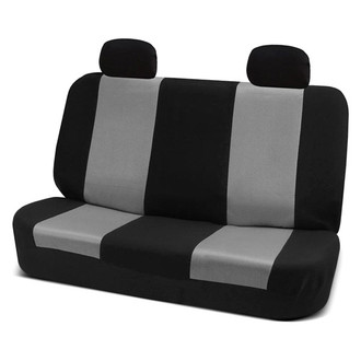 FH Group® - Classic Cloth 2nd Row Black & Gray Seat Covers