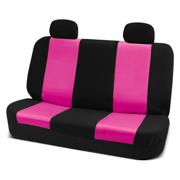  FH Group® - 2nd Row Classic Cloth 2nd Row Black & Pink Seat Covers