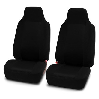 FH Group® - Classic Cloth 1st Row Black Seat Covers