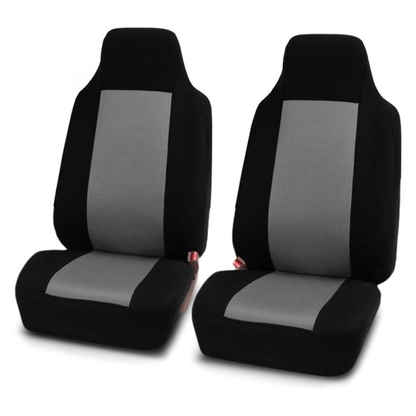  FH Group® - 1st Row Classic Cloth 1st Row Black & Gray Seat Covers