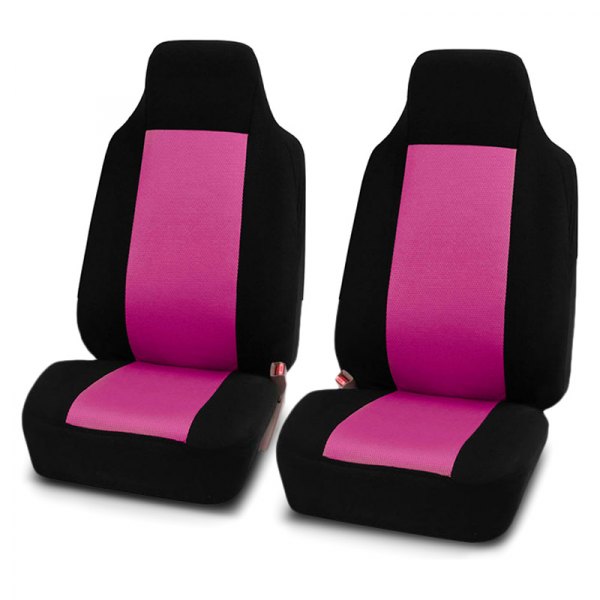  FH Group® - 1st Row Classic Cloth 1st Row Black & Pink Seat Covers