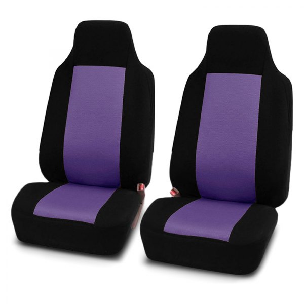 FH Group® - 1st Row Classic Cloth 1st Row Black & Purple Seat Covers