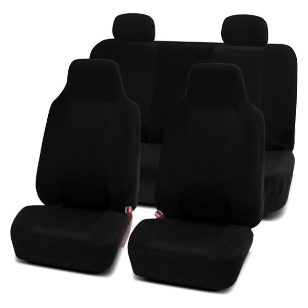  FH Group® - 1st & 2nd Row Classic Cloth 1st & 2nd Row Black Seat Covers