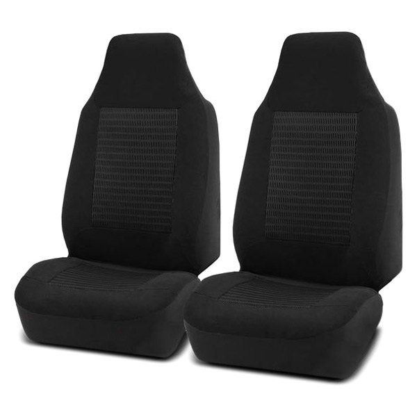  FH Group® - 1st Row Premium Fabric 1st Row Black Seat Covers