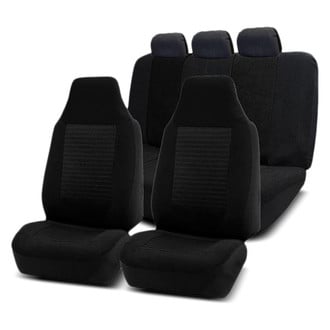 FH Group® - Premium Fabric 1st & 2nd Row Black Seat Covers