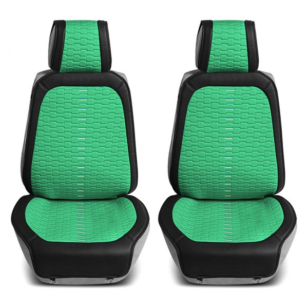  FH Group® - Colorful Ultra 1st Row Black & Mint Seat Cushions