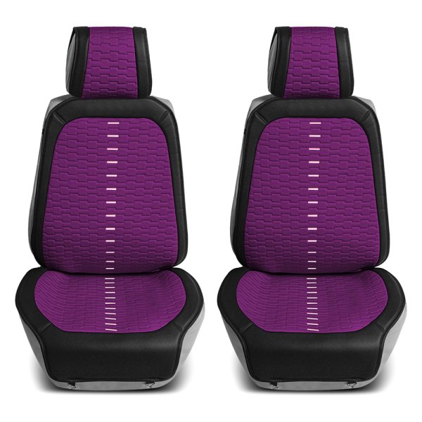  FH Group® - Colorful Ultra 1st Row Black & Purple Seat Cushions
