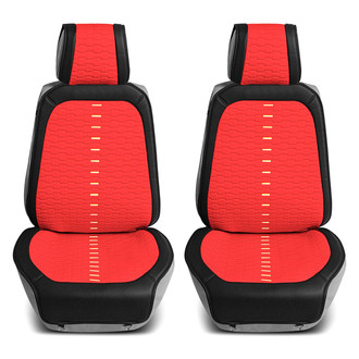 FH Group® - Colorful Ultra 1st Row Black & Red Seat Cushions