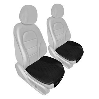FH Group® - Faux Leather and NeoSupreme 1st Row Black Seat Cushion Pads