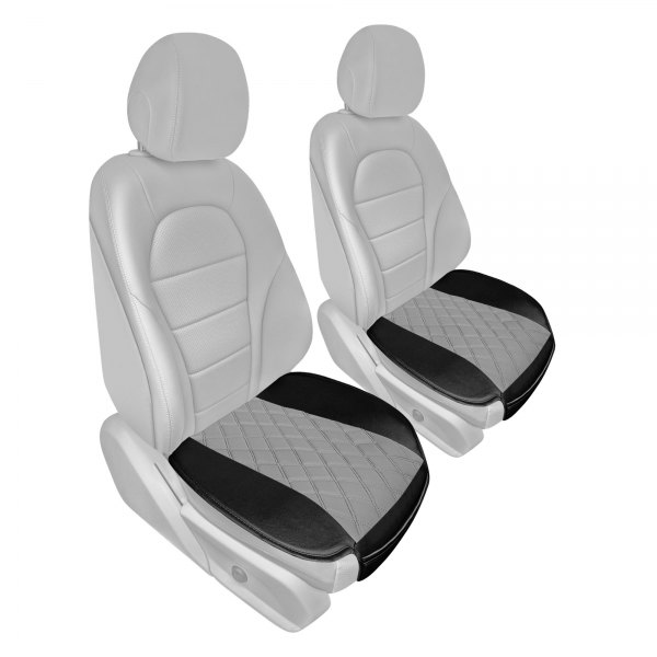  FH Group® - Faux Leather and NeoSupreme 1st Row Black & Gray Seat Cushion Pads