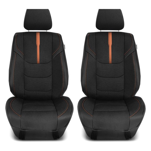  FH Group® - Ultra Sleek 1st Row Black & Brown Seat Cushions