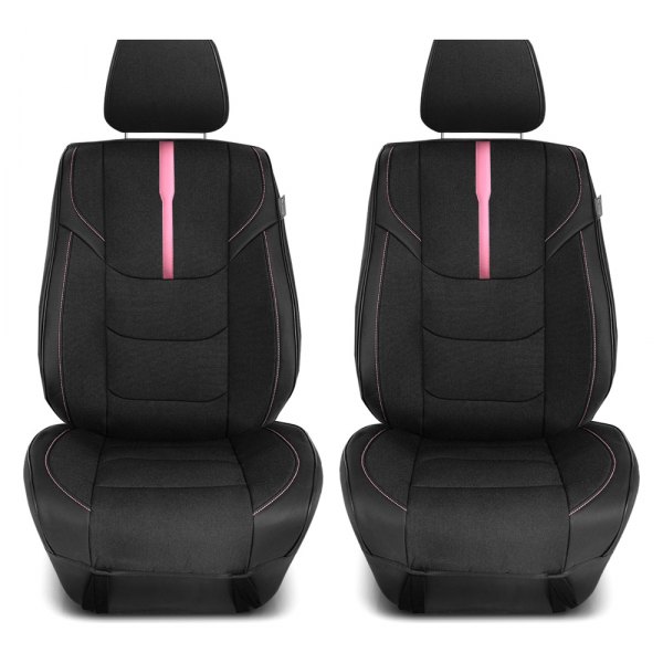  FH Group® - Ultra Sleek 1st Row Black & Pink Seat Cushions
