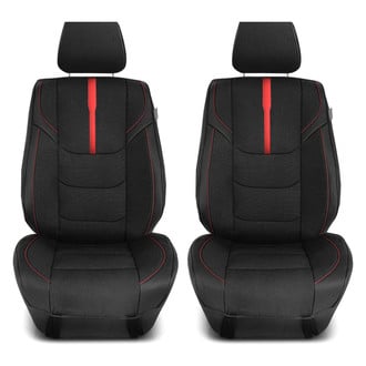 FH Group® - Ultra Sleek 1st Row Black & Red Seat Cushions
