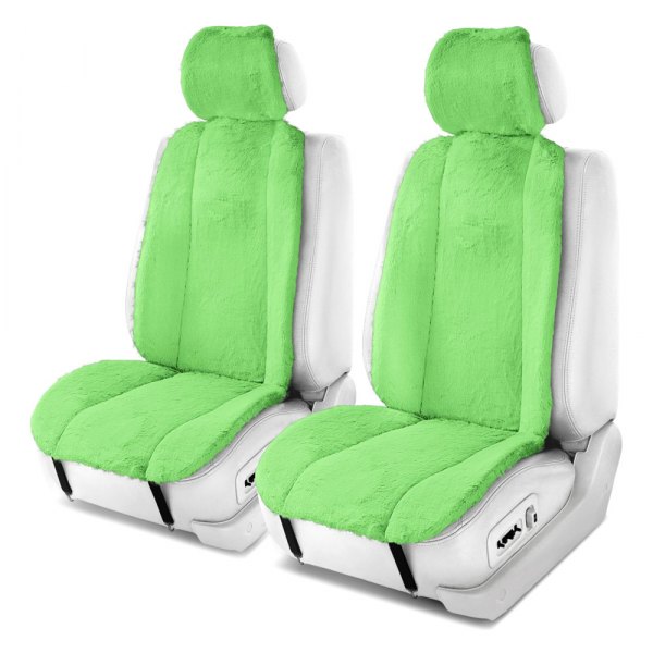  FH Group® - Doe16 Faux Rabbit Fur 1st Row Green Seat Cushions