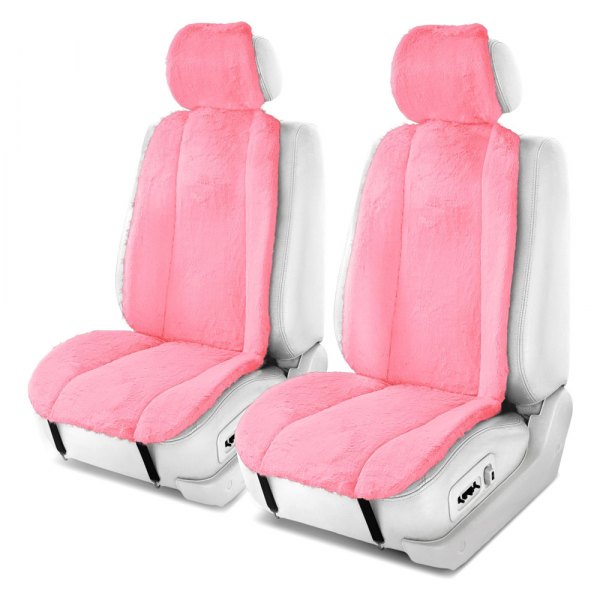  FH Group® - Doe16 Faux Rabbit Fur 1st Row Pink Seat Cushions