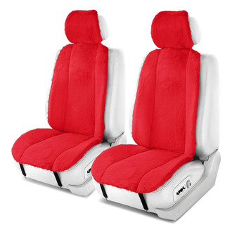 FH Group® - Doe16 Faux Rabbit Fur 1st Row Red Seat Cushions