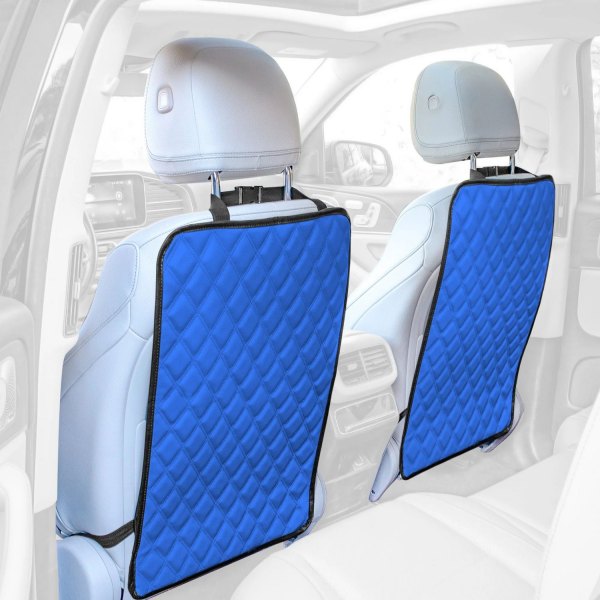  FH Group® - Blue E-Z Travel Faux Leather Blue Seat Back Protector with Diamond Pattern