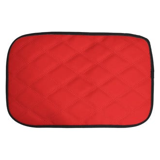 FH Group® - Ultra Luxe Faux Leather Red Center Console Pad with Diamond Pattern