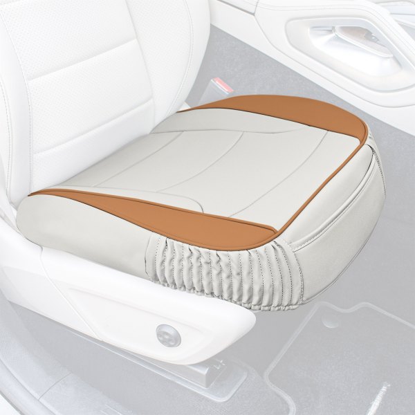  FH Group® - Faux Leather 1st Row Beige & Tan Seat Cushion Pad