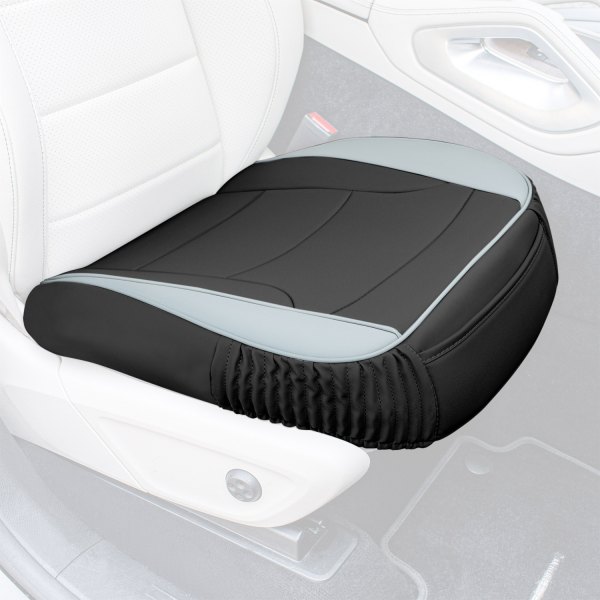  FH Group® - Faux Leather 1st Row Black & Gray Seat Cushion Pad