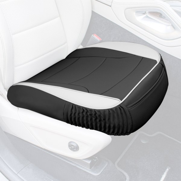  FH Group® - Faux Leather 1st Row Black & White Seat Cushion Pad