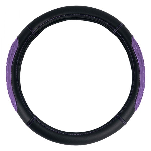 FH Group® - Ultra Grip Silicone and Faux Leather Purple Steering Wheel Cover