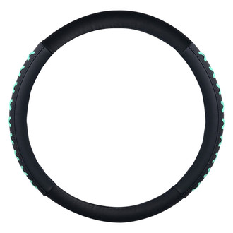 FH Group® - Genuine Leather Lace-Up Mint Steering Wheel Cover