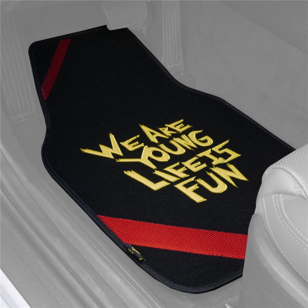  FH Group® - We Are Young Life Is Fun™ Red Floor Mat Set