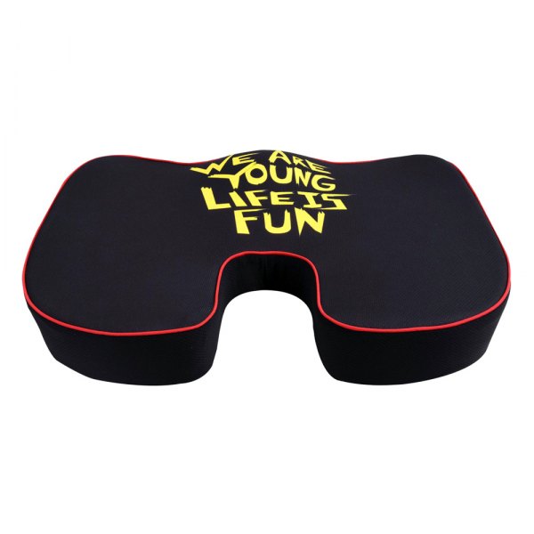  FH Group® - We Are Young Life Is Fun™ with Memory Foam Black Seat Cushion with Memory Foam