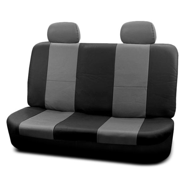 FH Group® - 2nd Row PU Leather 2nd Row Black & Gray Seat Covers