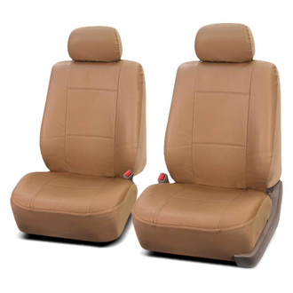 FH Group® - PU Leather 1st Row Tan Seat Covers