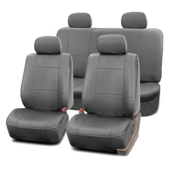 FH Group® - PU Leather 1st & 2nd Row Gray Seat Covers