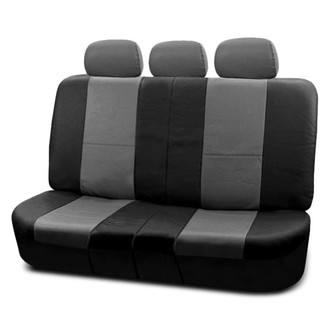 FH Group® - Premium PU Leather 2nd Row Black & Gray Seat Covers