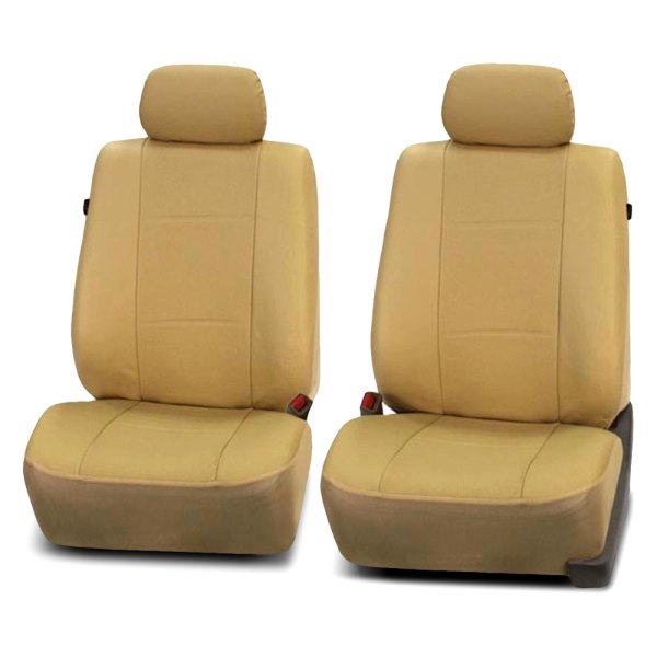  FH Group® - 1st Row Deluxe Leatherette 1st Row Beige Seat Covers