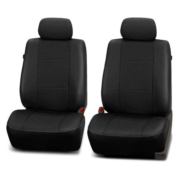  FH Group® - 1st Row Deluxe Leatherette 1st Row Black Seat Covers