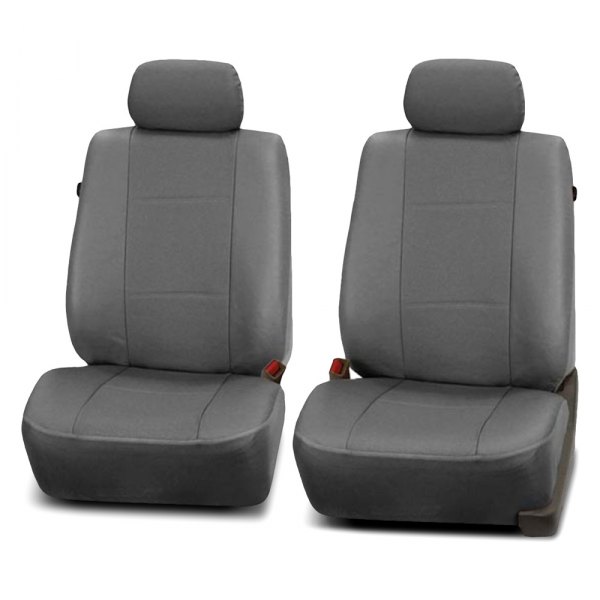  FH Group® - 1st Row Deluxe Leatherette 1st Row Gray Seat Covers