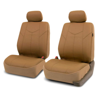 FH Group® - PU Leather Rome 1st Row Tan Seat Covers