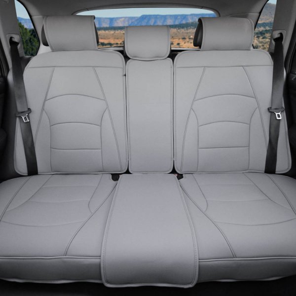  FH Group® - 2nd Row Ultra Comfort Deluxe Leatherette 2nd Row Gray Seat Cushions