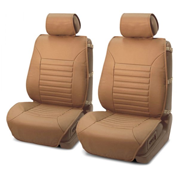  FH Group® - Multifunctional Quilted Leather Tan Seat Cushions