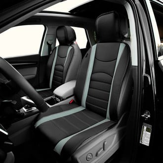 FH Group® - NeoBlend Leatherette 1st Row Black Seat Cushions