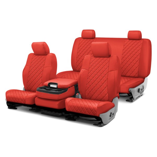 FH Group® - 1st & 2nd Row Red Neoprene 1st & 2nd Row Red Custom Seat Covers