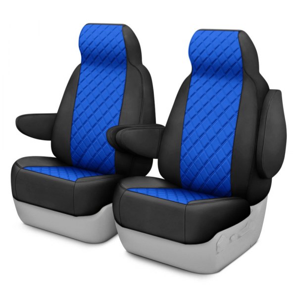  FH Group® - 1st Row Black & Blue Neoprene 1st Row Black & Blue Custom Seat Covers