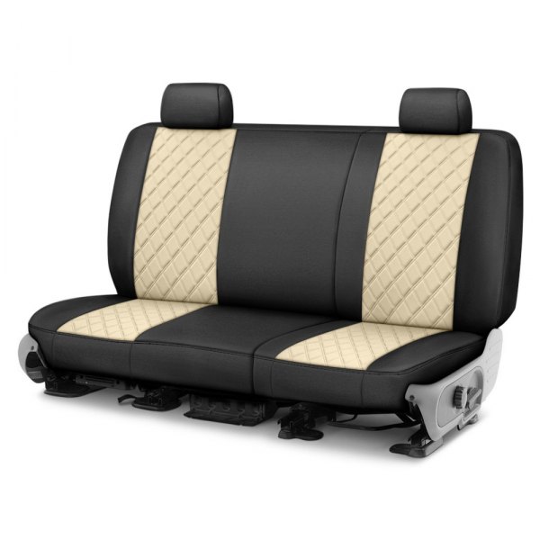  FH Group® - 2nd Row Black & Beige Neoprene 2nd Row Black & Beige Custom Seat Covers