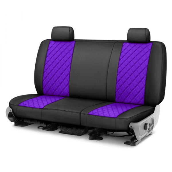  FH Group® - 2nd Row Black & Purple Neoprene 2nd Row Purple Custom Seat Covers