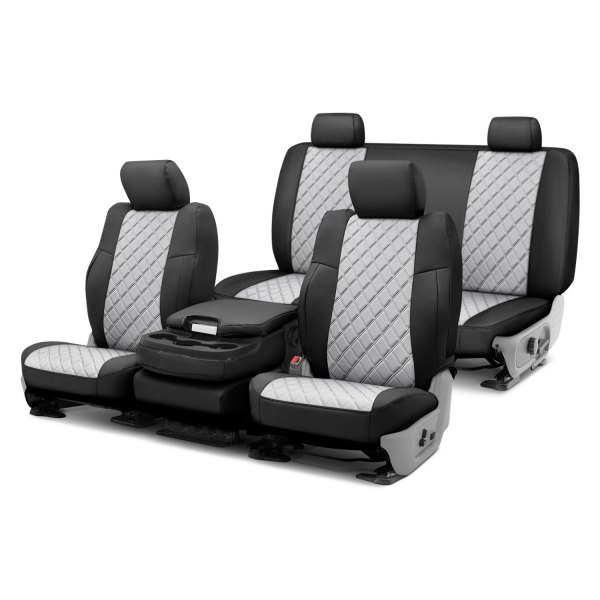  FH Group® - 1st & 2nd Row Black & Gray Neoprene 1st & 2nd Row Black & Gray Custom Seat Covers