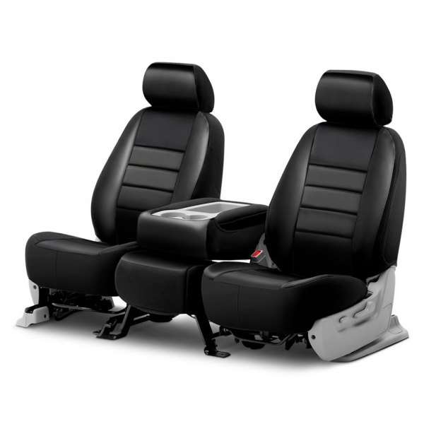  Fia® - LeatherLite™ Series 1st Row Black Seat Covers