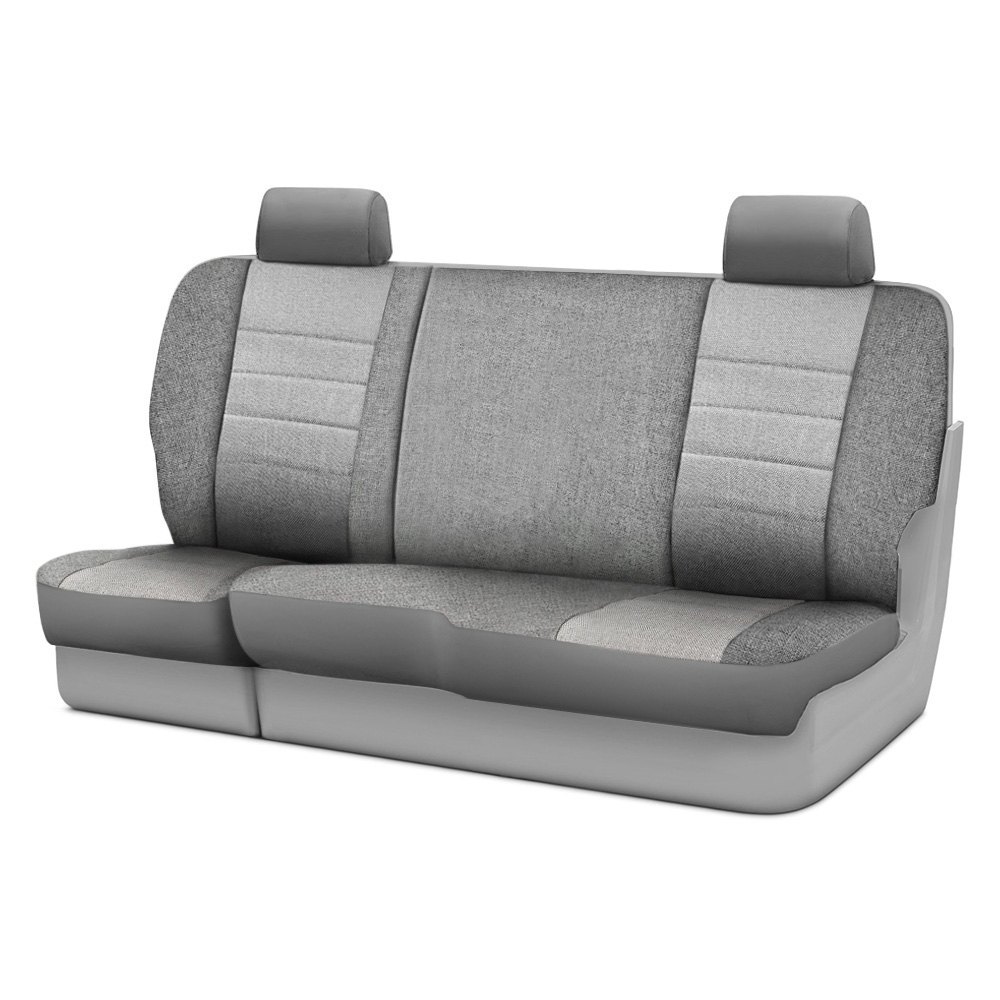 Tweed, Gray Fia OE32-25 GRAY Custom Fit Rear Seat Cover Split Seat 60/40 