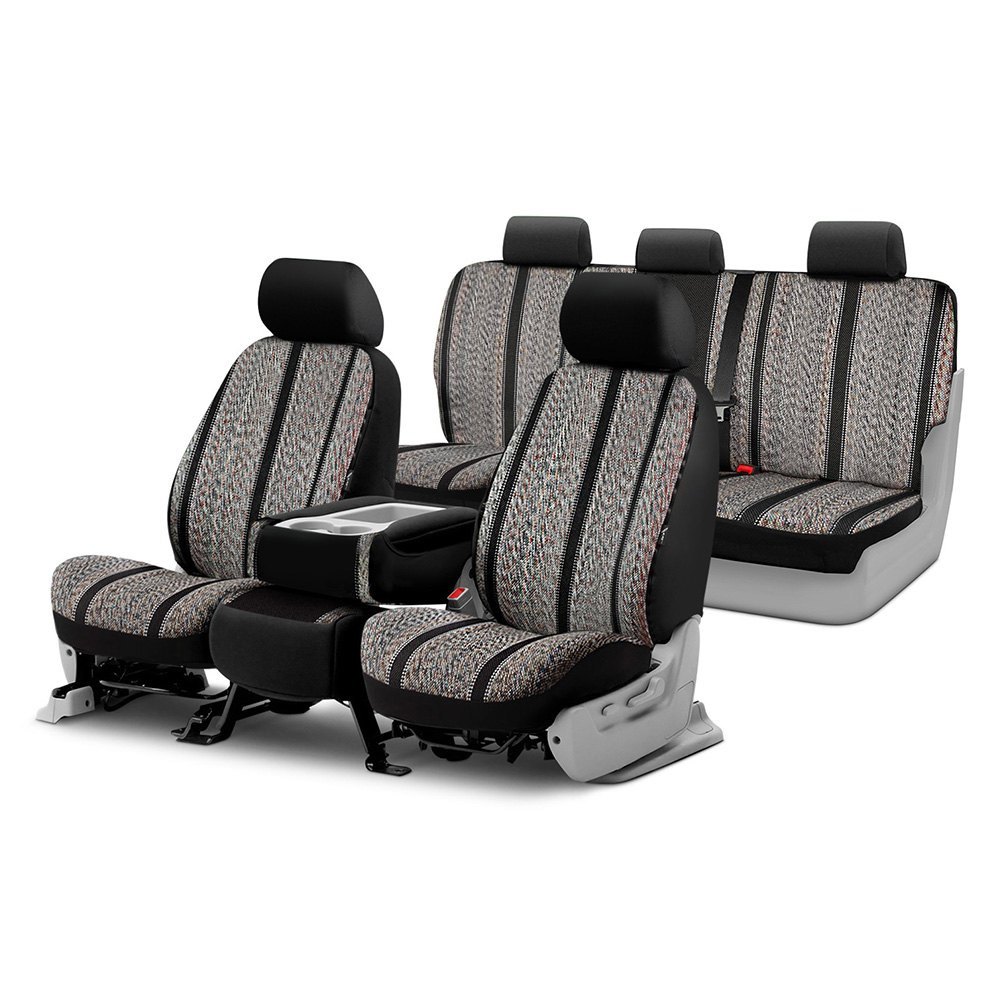 Fia TRS49-38 BLACK TRS40 Solid Wrangler Solid Black Seat Cover Front Split Seat 40/20/40/Saddle Blanket 